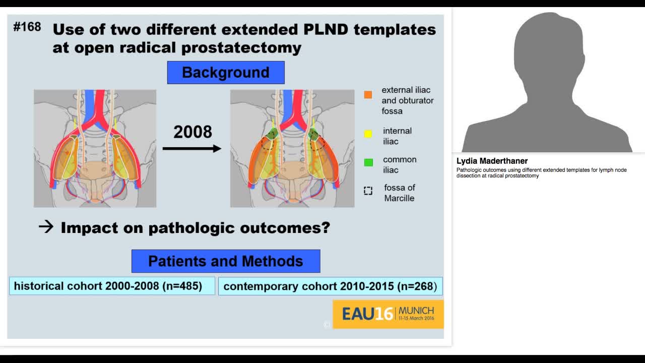 Pathologic outcomes using different extended templates fo-