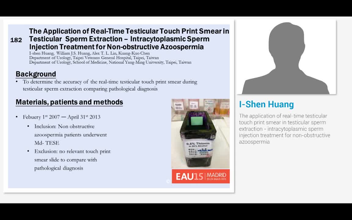 The application of real-time testicular touch print smear..-