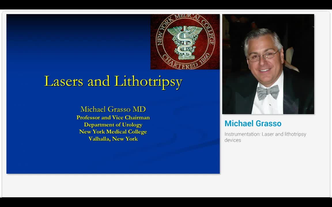 Instrumentation, Laser and lithotripsy devices