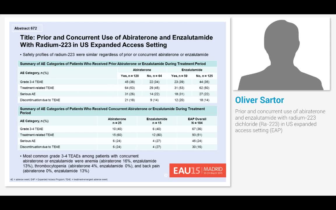 Prior and concurrent use of abiraterone and enzalutamide ..-