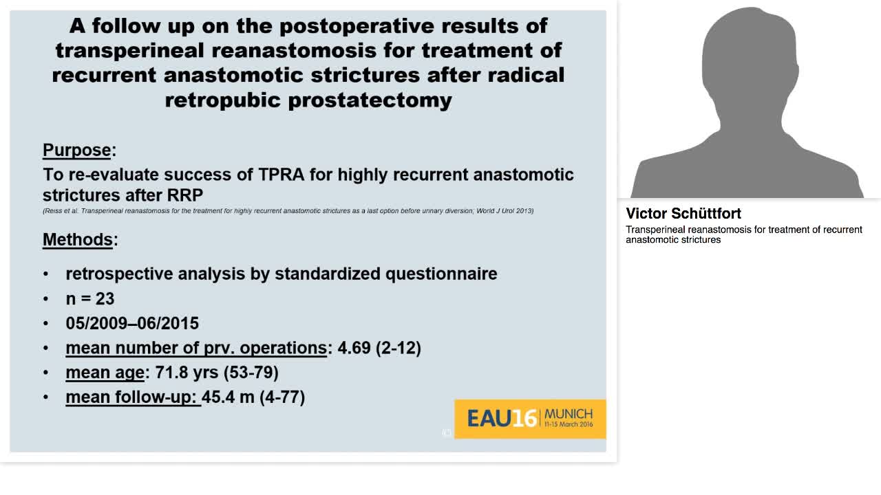 Transperineal reanastomosis for treatment of recurrent an-