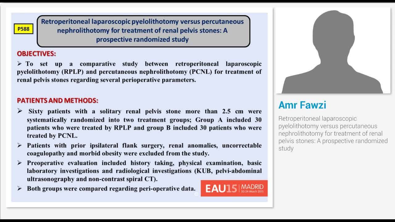 Retroperitoneal laparoscopic pyelolithotomy versus percut..-