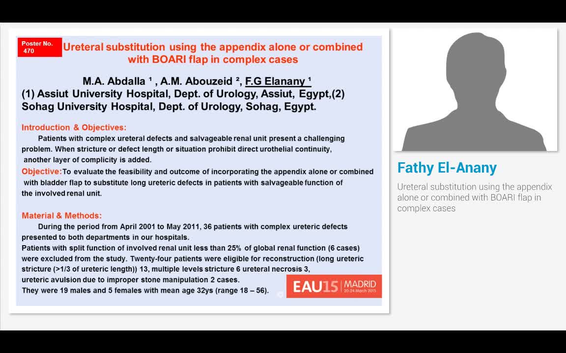 Ureteral substitution using the appendix alone or combine..-