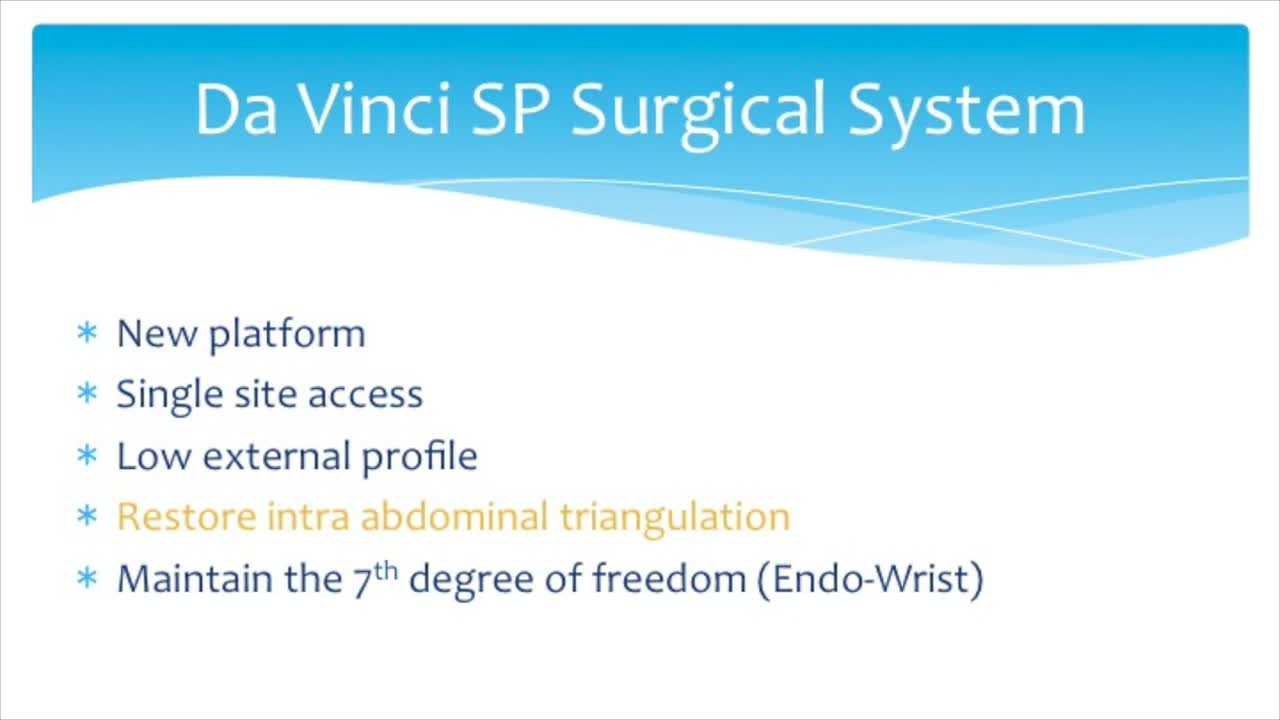 Robotic single port radical prostatectomy, First clinical..-