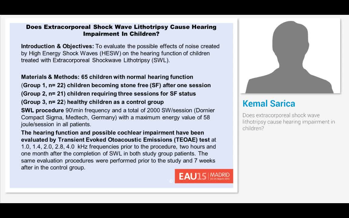 Does extracorporeal shock wave lithotripsy cause hearing ..-