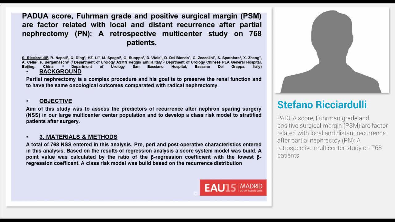 PADUA score, Fuhrman grade and positive surgical margin (..-