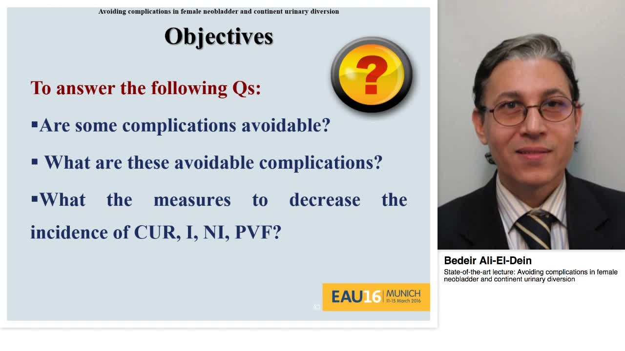 Avoiding complications in female neobladder and continent-