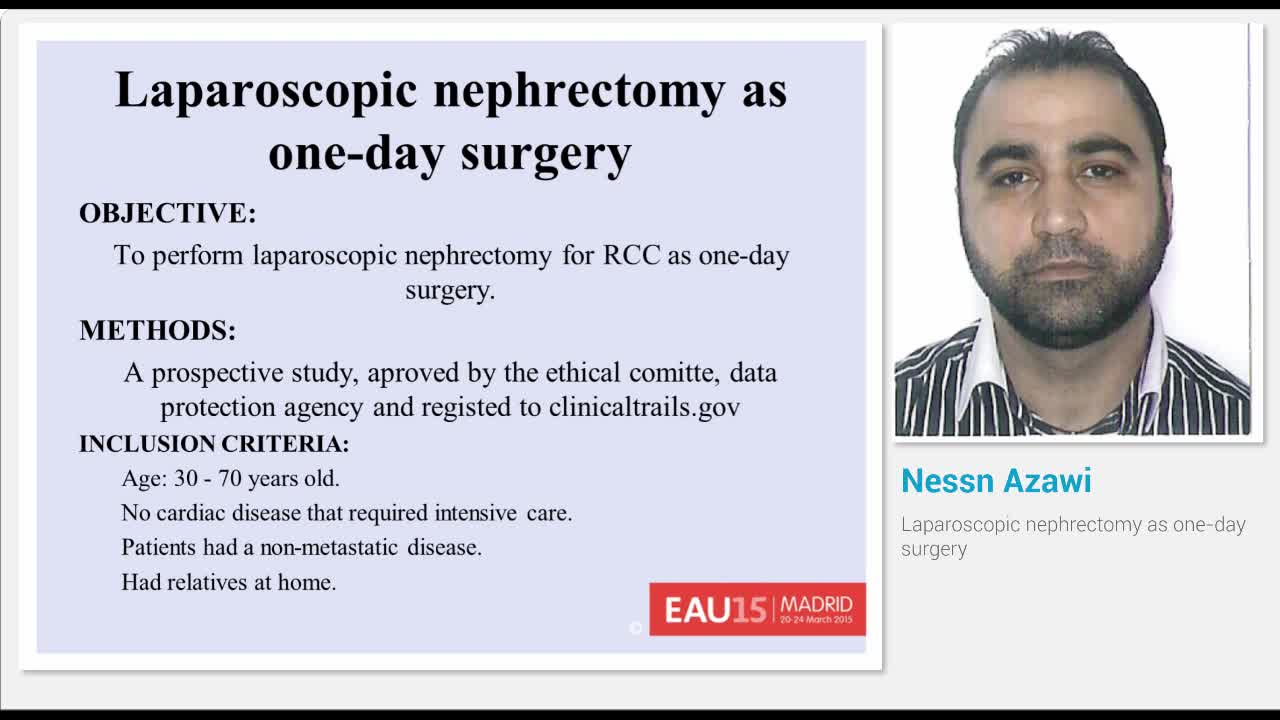 Laparoscopic nephrectomy as one-day surgery