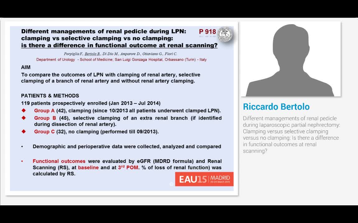 Different managements of renal pedicle during laparoscopi..-