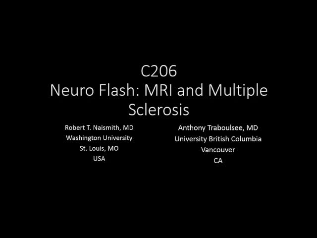 C206 Neuro Flash MRI and Multiple Sclerosis