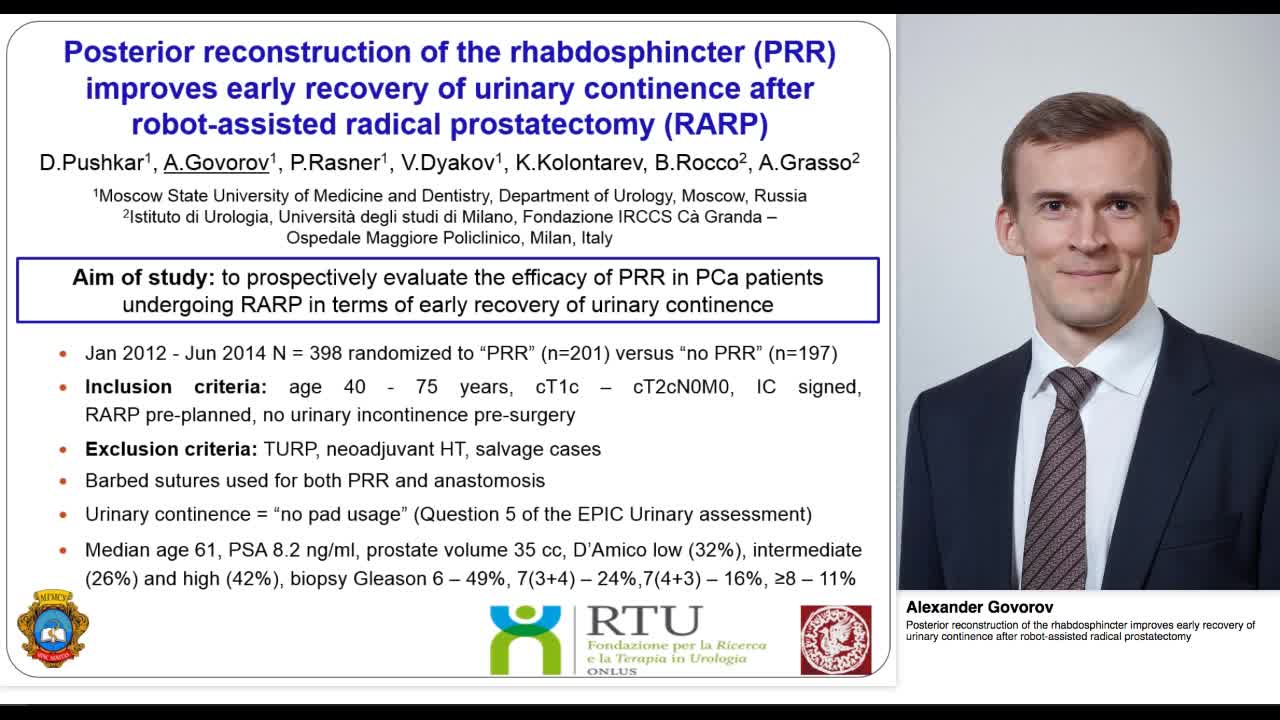 Posterior reconstruction of the rhabdosphincter improves -