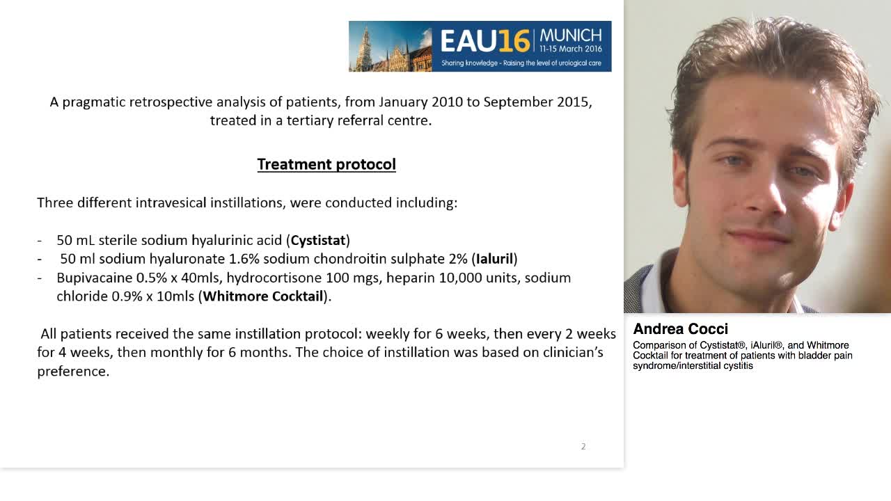 Comparison of Cystistat\u00AE, iAluril\u00AE, and Whitmore Cocktail-