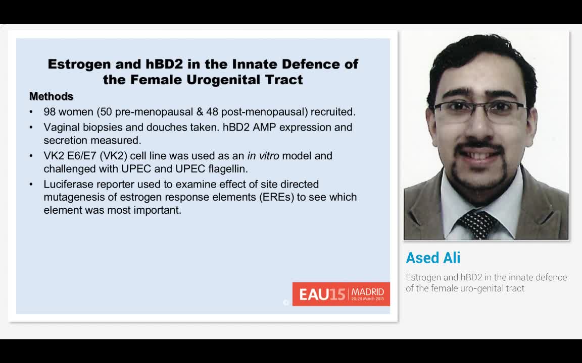 Estrogen and hBD2 in the innate defence of the female uro..-