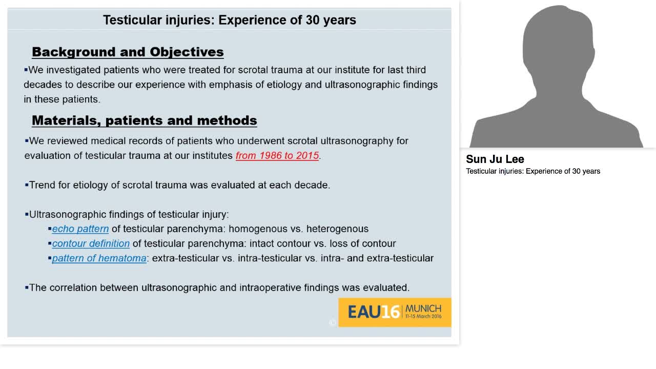 Testicular injuries, Experience of 30 years