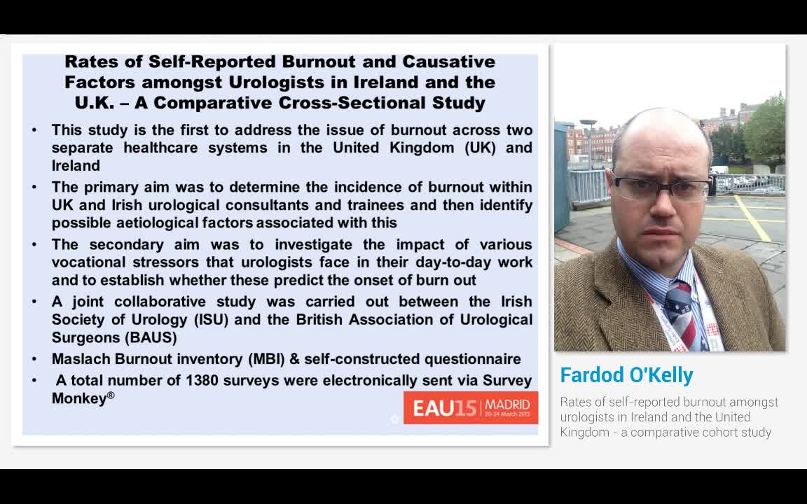 Rates of self-reported burnout amongst urologists in Irel..-