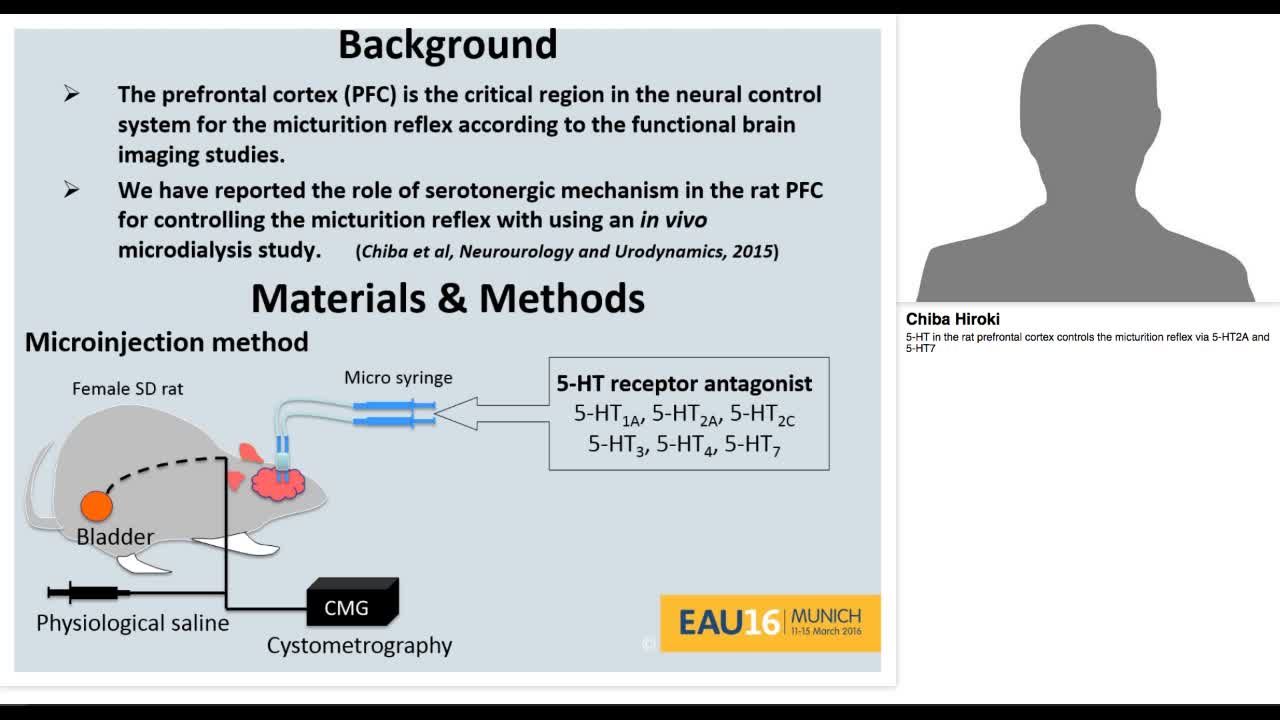 5-HT in the rat prefrontal cortex controls the micturitio-