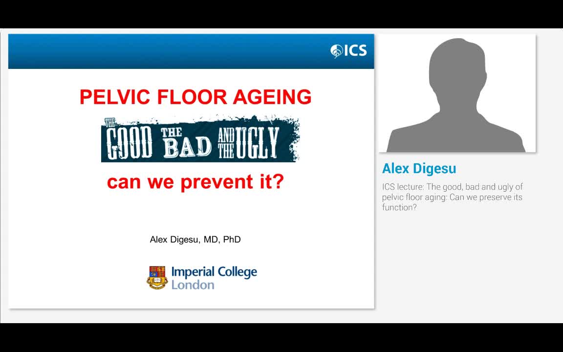 ICS lecture, The good, bad and ugly of pelvic floor aging..-