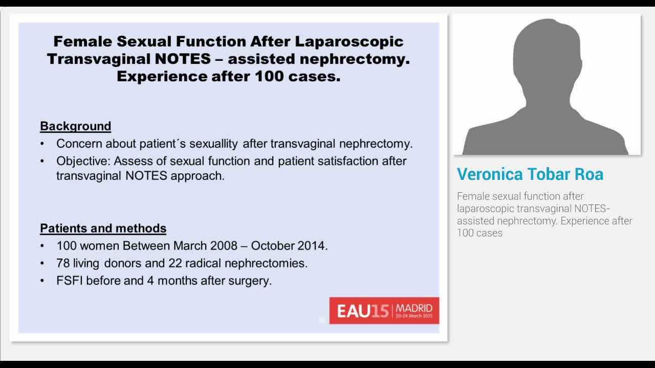 Female sexual function after laparoscopic transvaginal NO..-