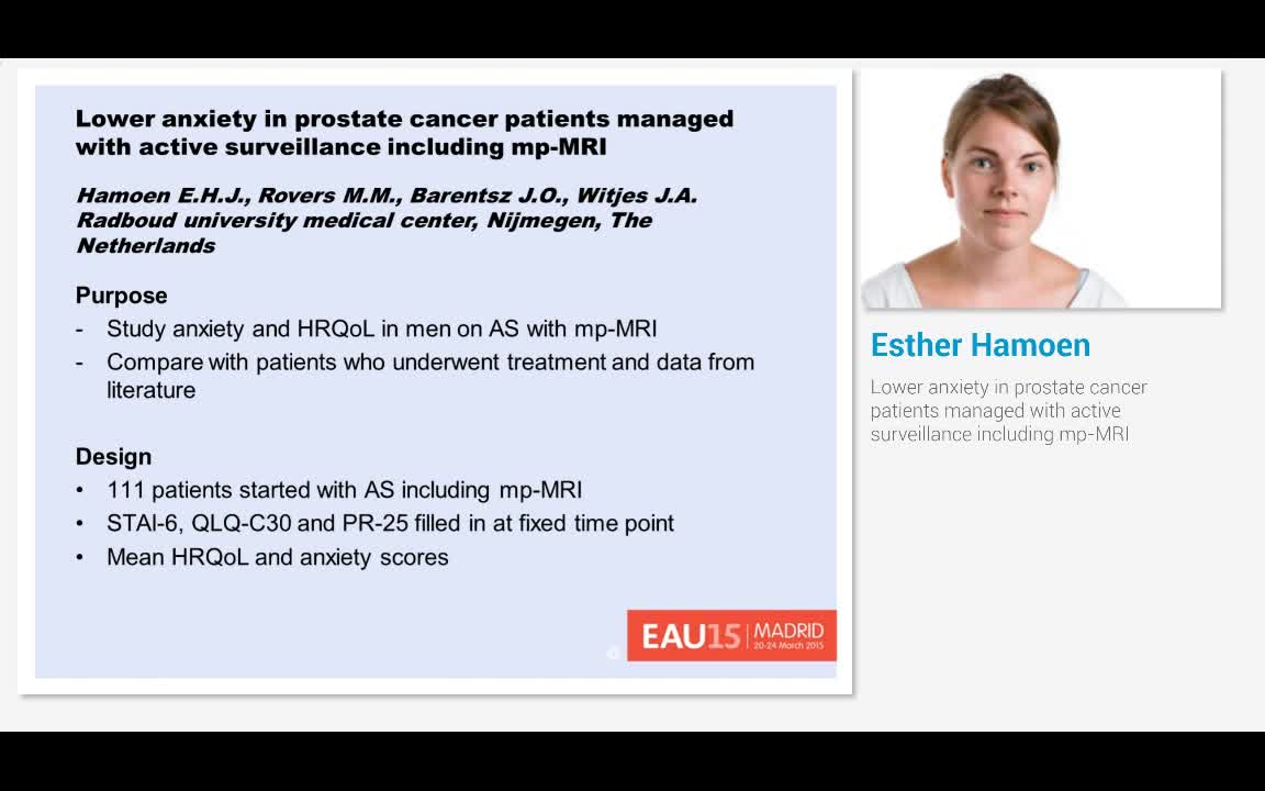 Lower anxiety in prostate cancer patients managed with ac..-