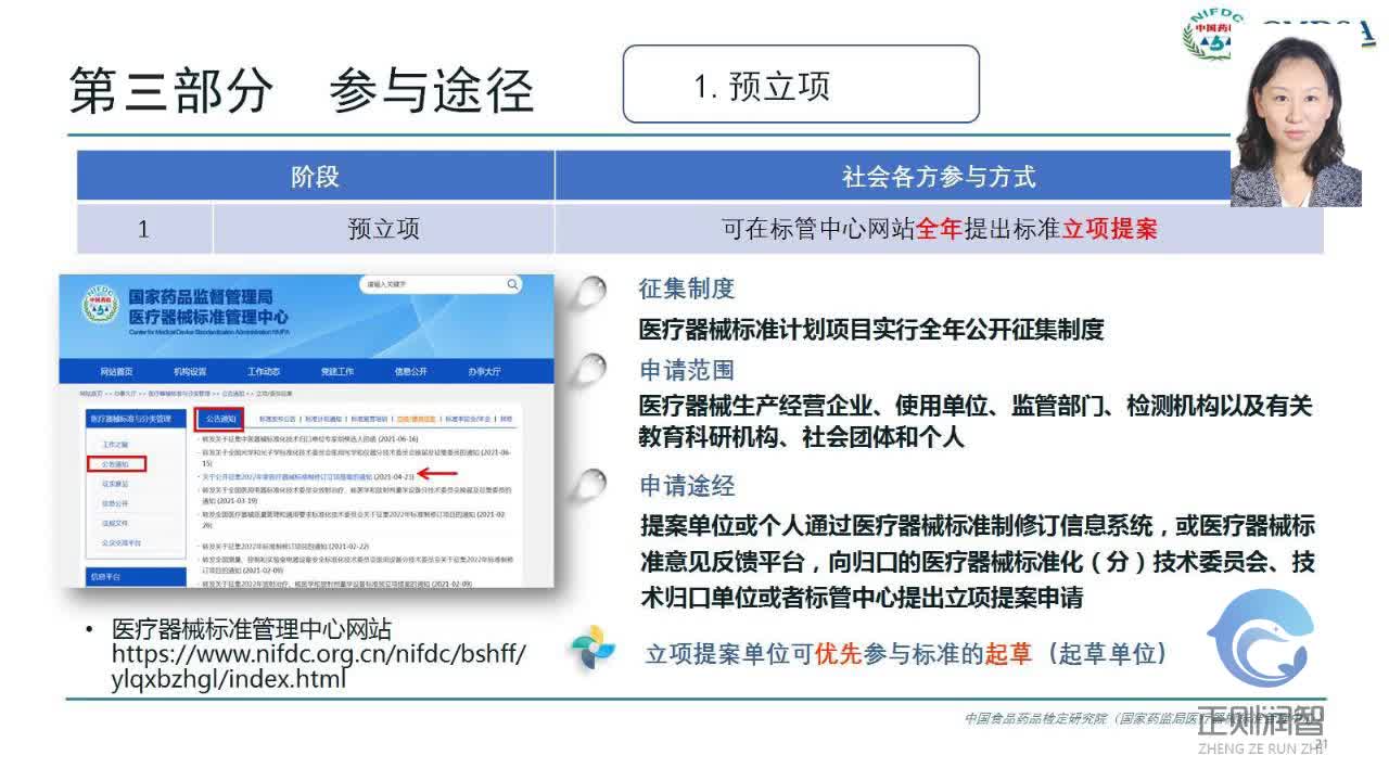 医疗器械标准获取途径及全程参与机制--标准制修订全程参与机制-许慧雯1