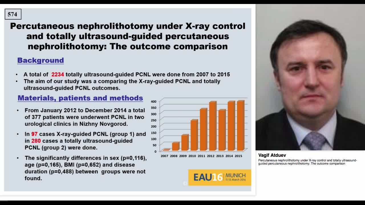 Percutaneous nephrolithotomy under X-ray control and tota-