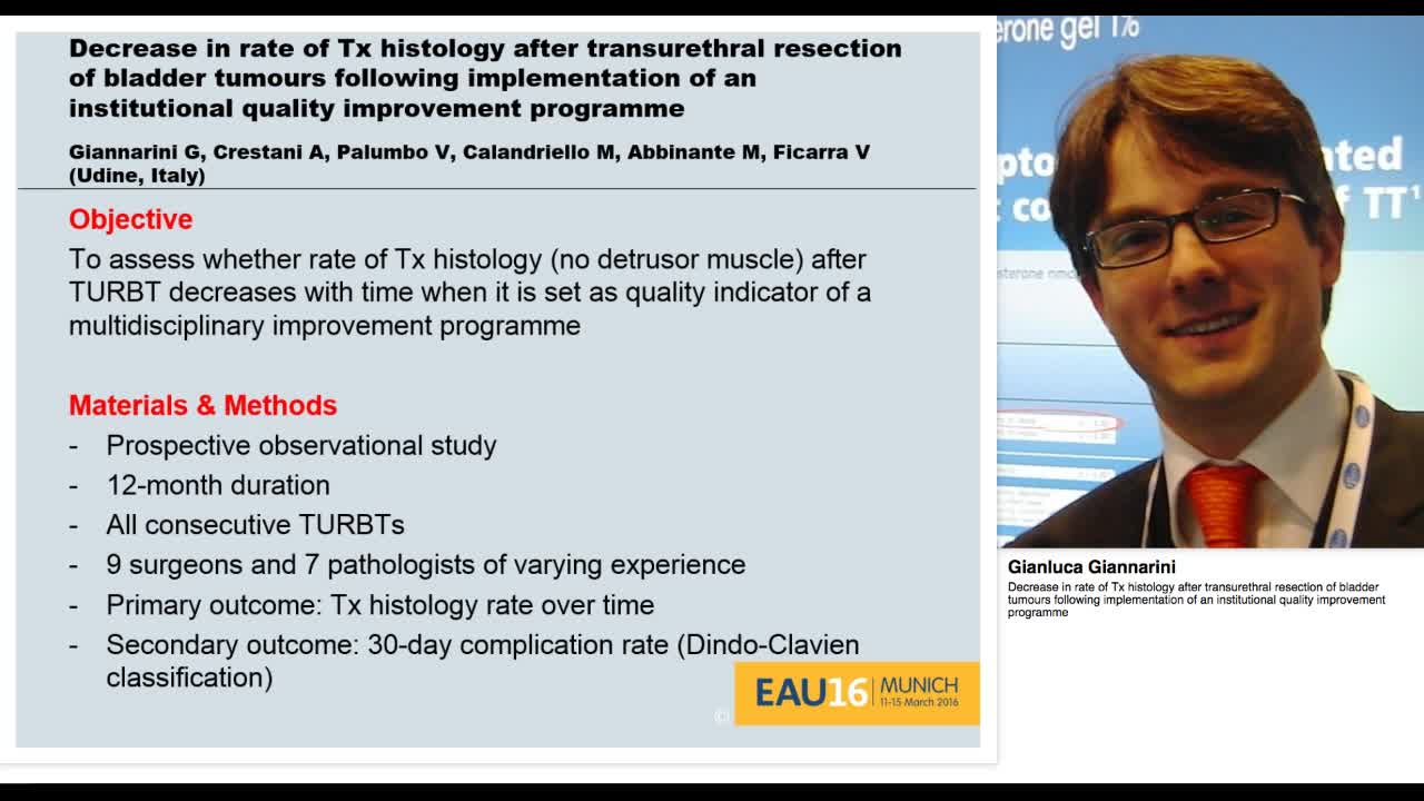 Decrease in rate of Tx histology after transurethral rese-