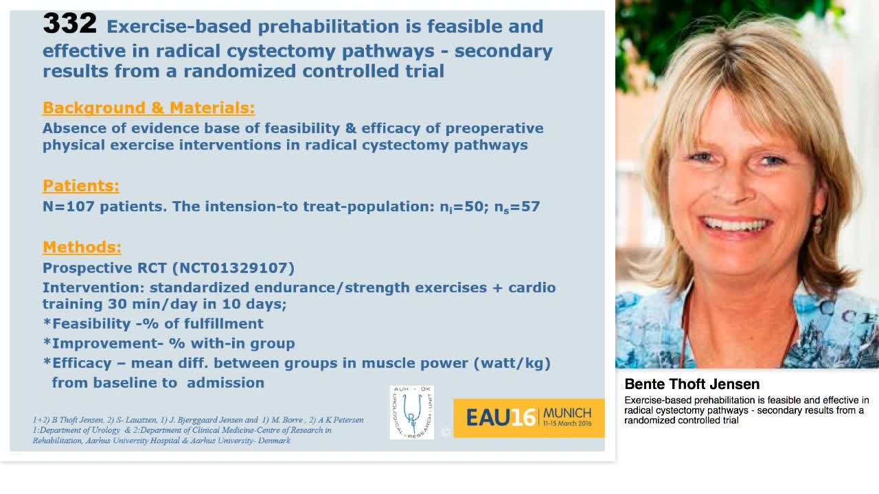 Exercise-based prehabilitation is feasible and effective -