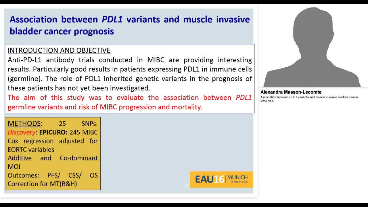 Association between PDL1 variants and muscle invasive bla-
