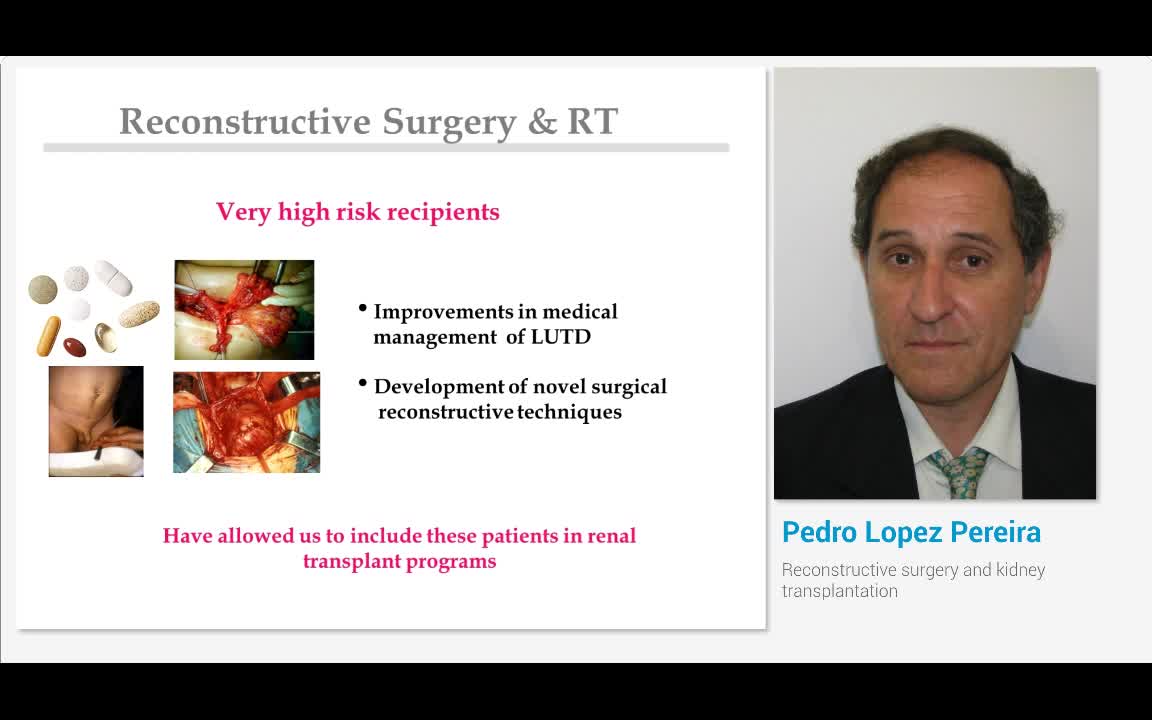 Reconstructive surgery and kidney transplantation