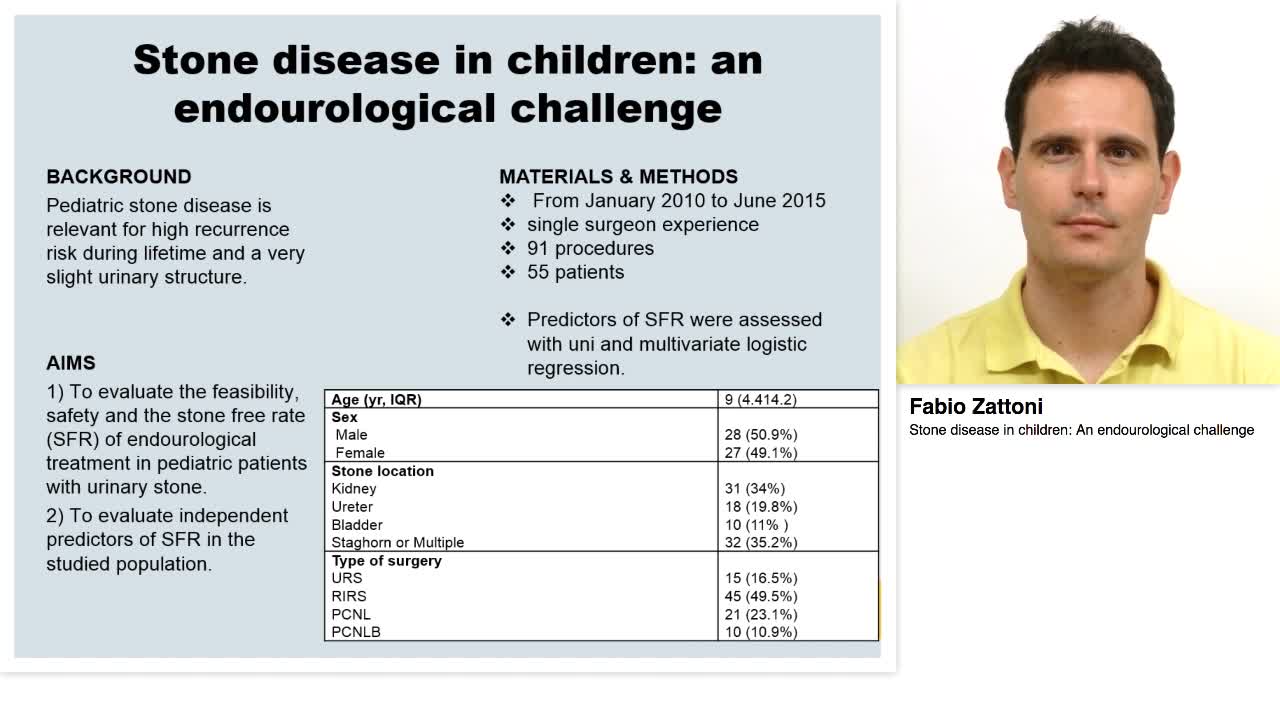 Stone disease in children, An endourological challenge