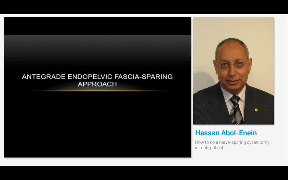 How to do a nerve-sparing cystectomy in male patients