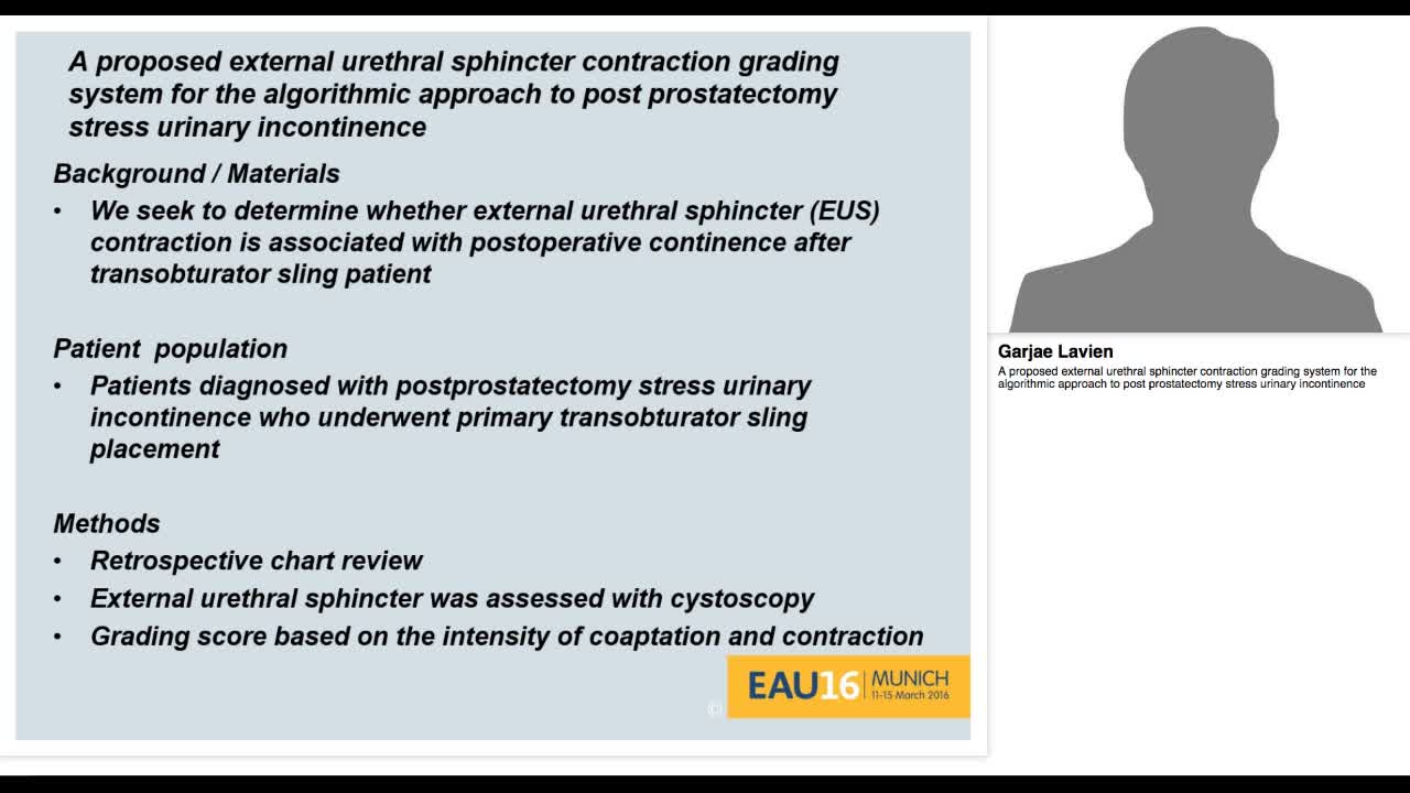 A proposed external urethral sphincter contraction gradin-