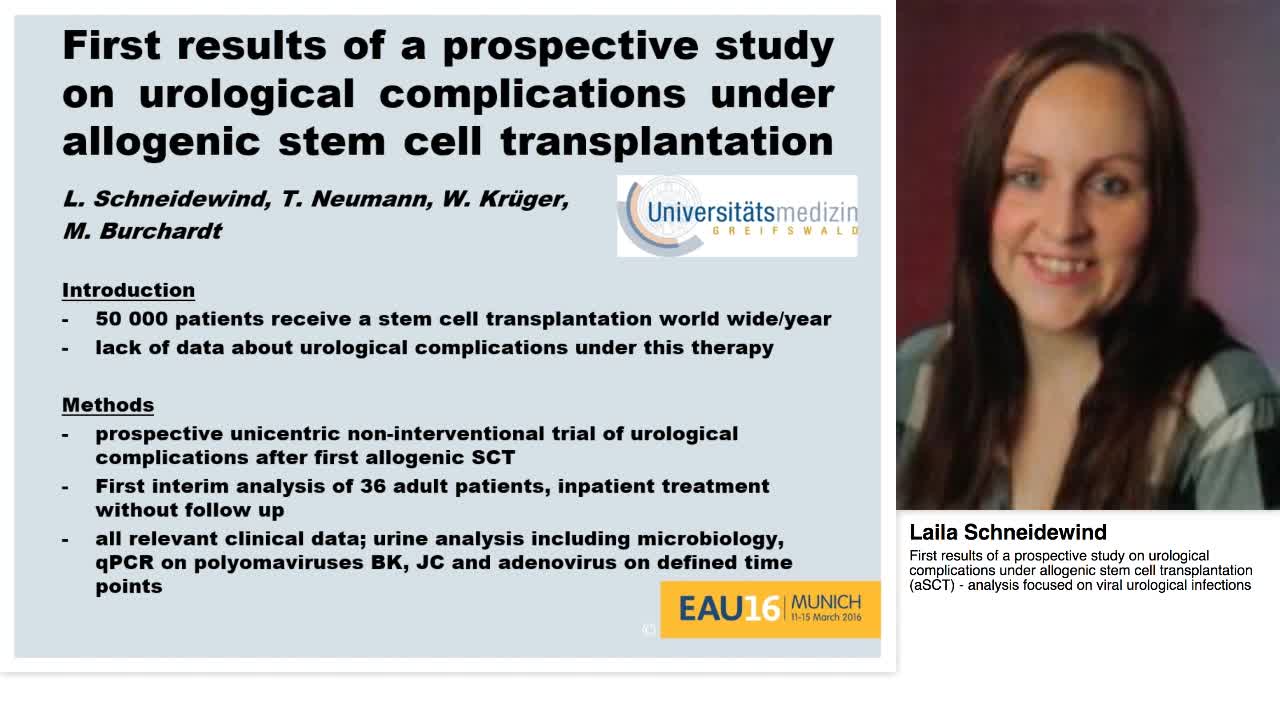 First results of a prospective study on urological compli-