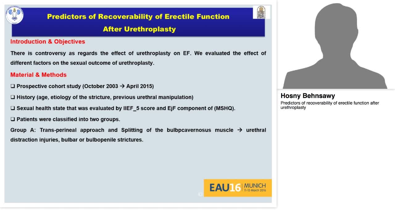 Predictors of recoverability of erectile function after u-
