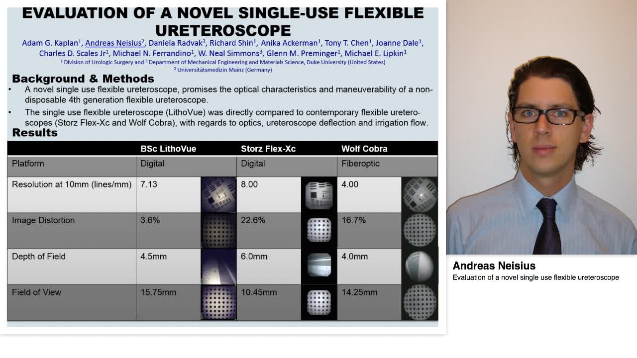 Evaluation of a novel single use flexible ureteroscope