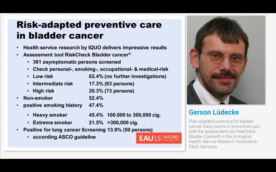 Risk-adapted screening for bladder cancer, Daily routine ..-