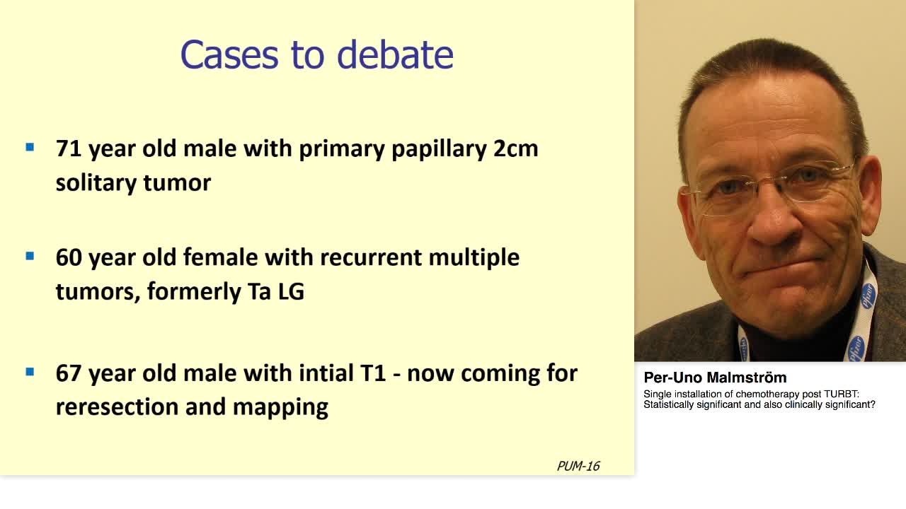 Single installation of chemotherapy post TURBT, Statistic-