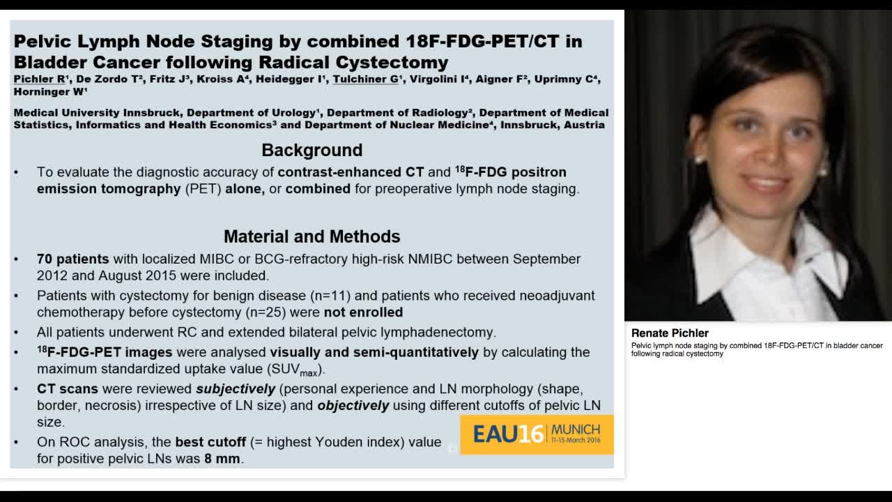 Pelvic lymph node staging by combined 18F-FDG-PET-CT in b-