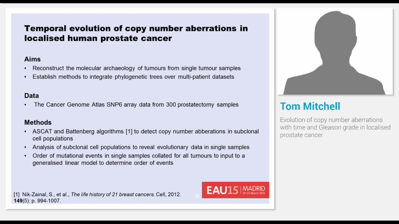Evolution of copy number aberrations with time and Gleaso..-