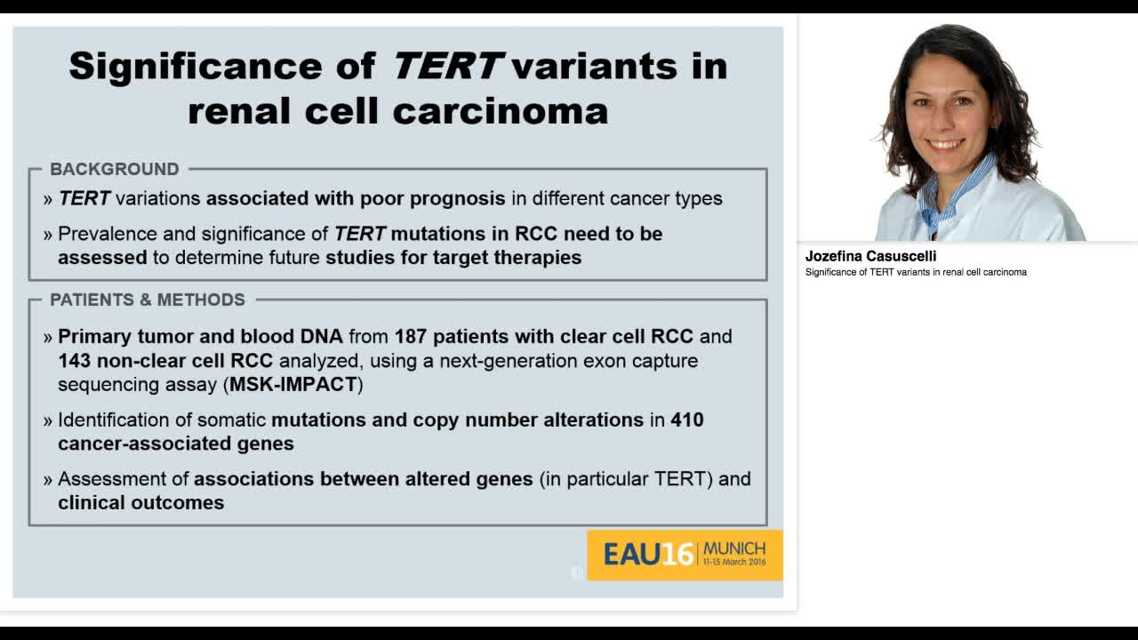 Significance of TERT variants in renal cell carcinoma