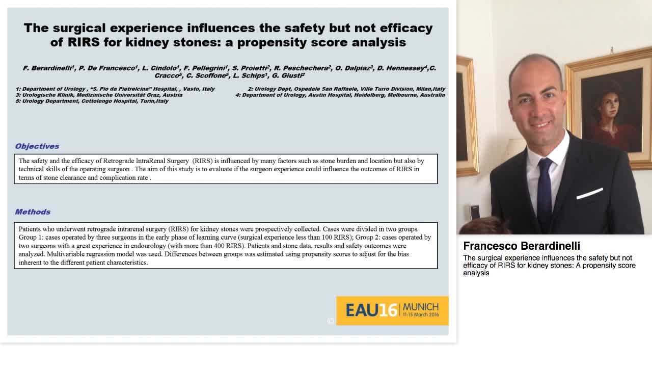 The surgical experience influences the safety but not eff-