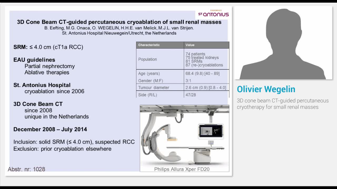 3D cone beam CT-guided percutaneous cryotherapy for small..-