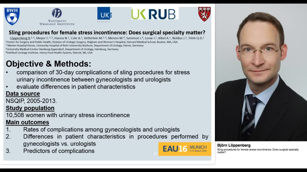 Sling procedures for female stress incontinence, Does sur-