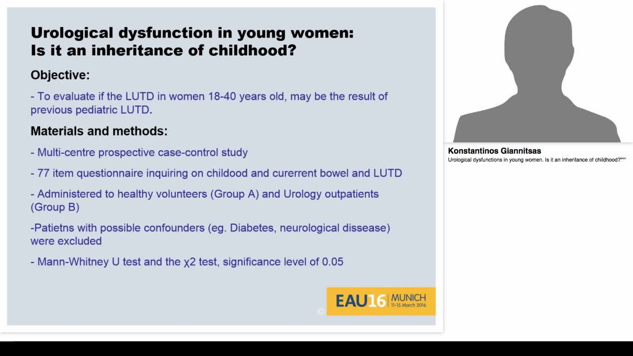 Urological dysfunctions in young women. Is it an inherita-