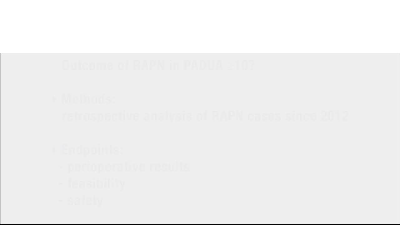 Robotic partial nephrectomy (RAPN) for highly complex ren..-