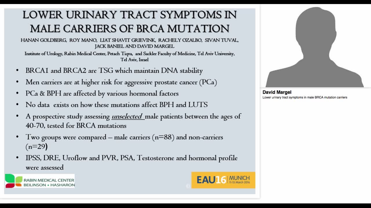 Lower urinary tract symptoms in male BRCA mutation carriers