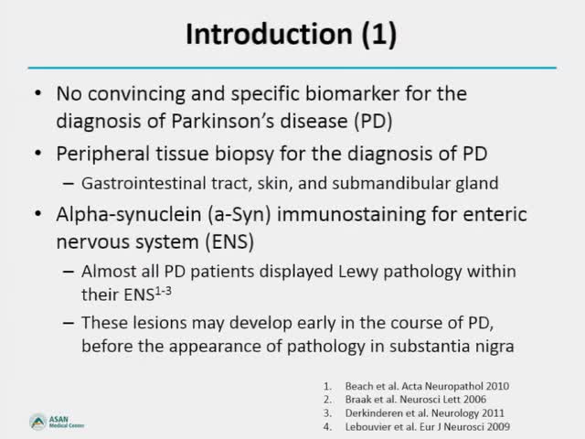 Alpha-Synuclein in Gastric and Colonic Mucosa in Parkinson's Disease Limited Role as a Biomarker