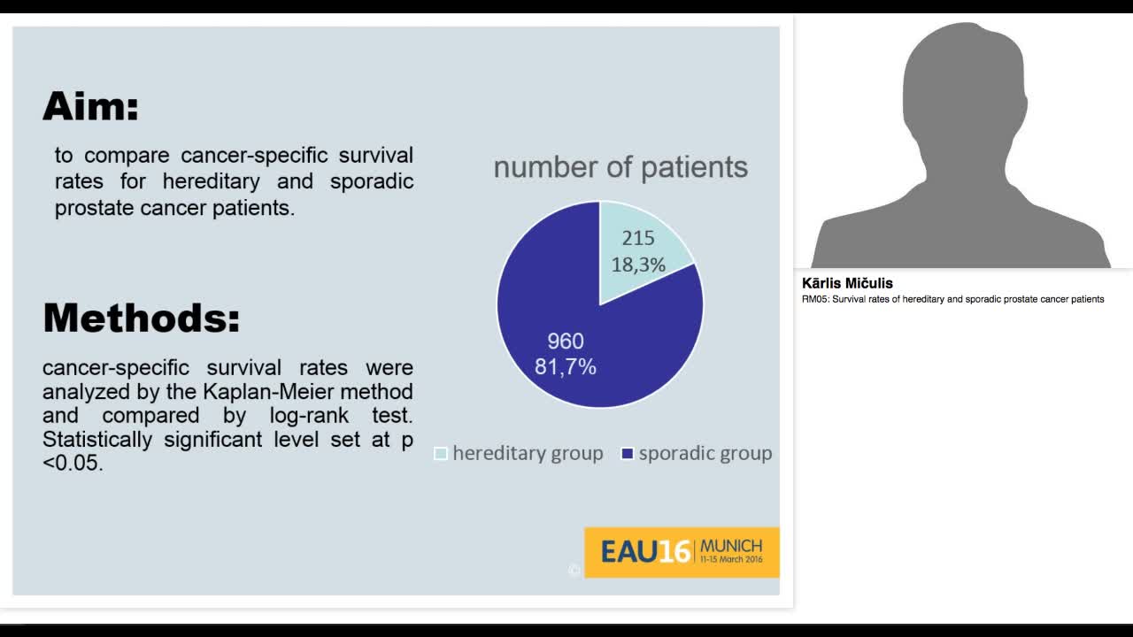 RM05, Survival rates of hereditary and sporadic prostate -
