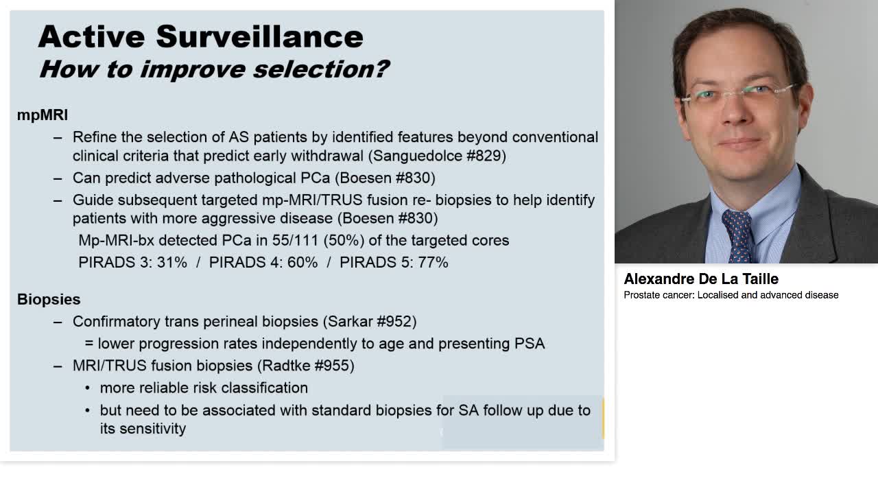 Prostate cancer, Localised and advanced disease