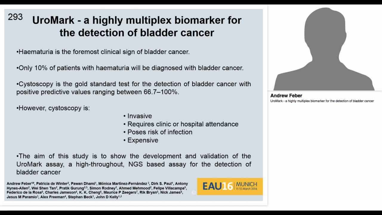 UroMark - a highly multiplex biomarker for the detection -